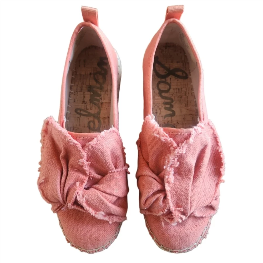 Sam Edelman Pink Canvas Espadrille Slip-Ons